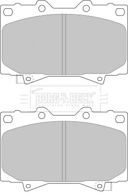 BORG & BECK stabdžių trinkelių rinkinys, diskinis stabdys BBP1682